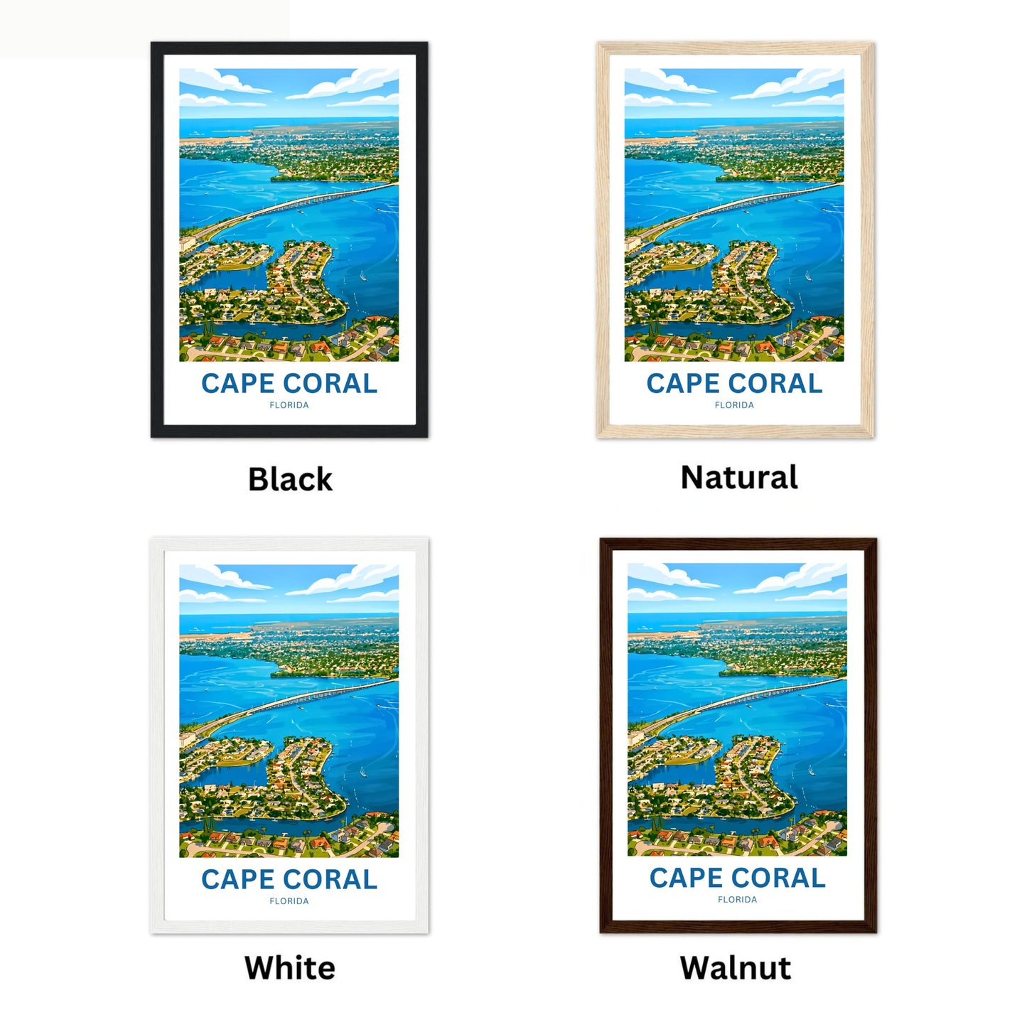 Cape Coral, Florida Travel Poster - Gateway