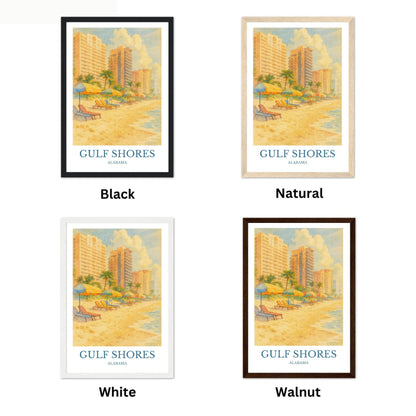 Gulf Shores, Watercolor design poster, Alabama Print, Gulf Shores Wall Art