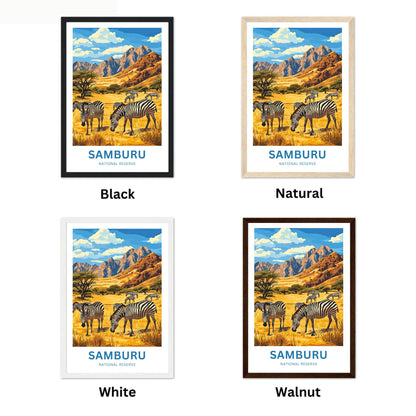 Samburu National Reserve Travel Poster - Wildlife and Adventure