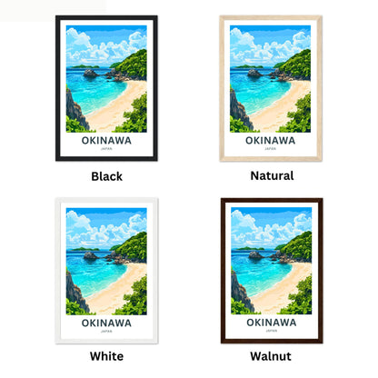 Okinawa Beach Travel Poster  - Serenity by the Sea