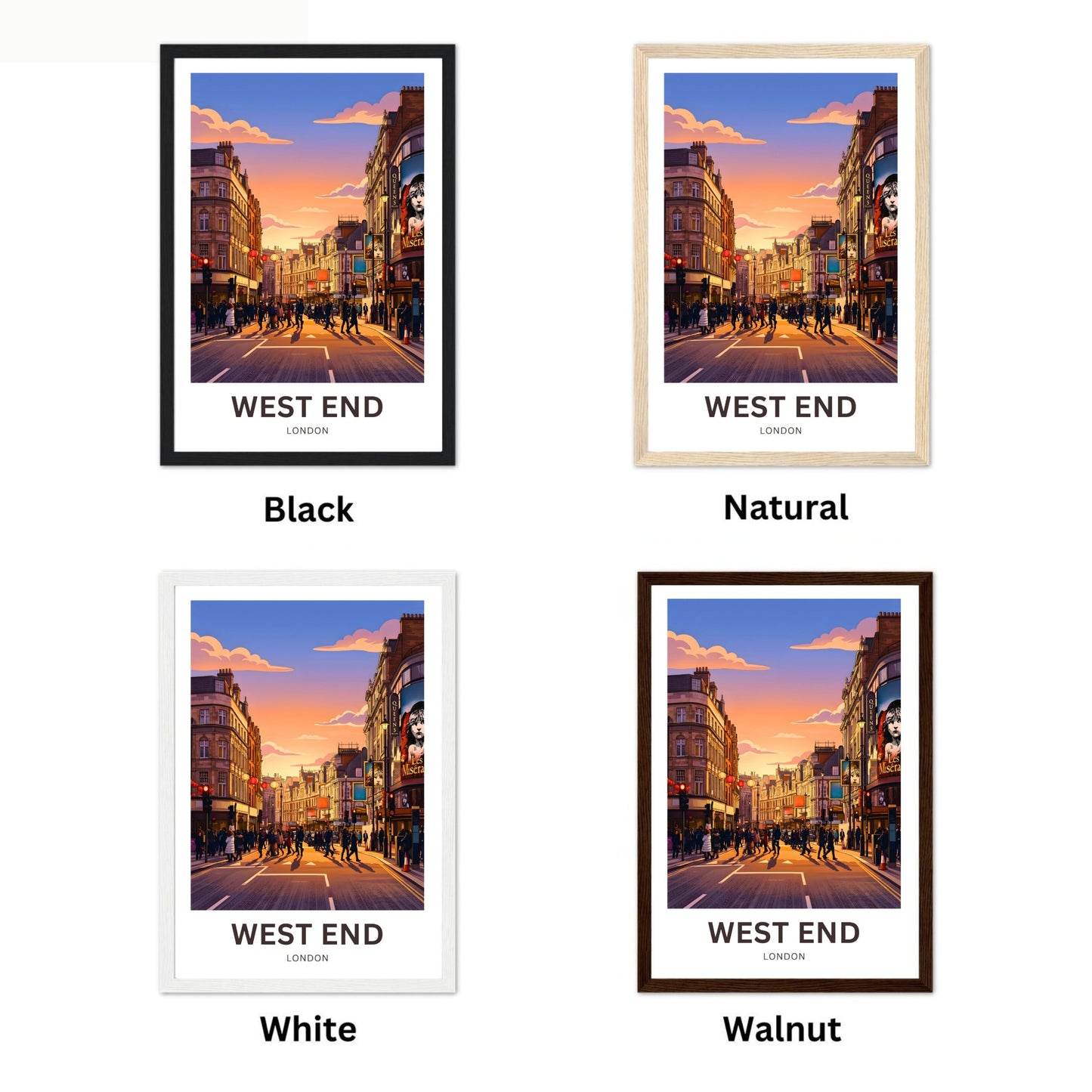 West End Travel Poster - London Evenings