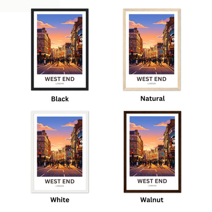 West End Travel Poster - London Evenings