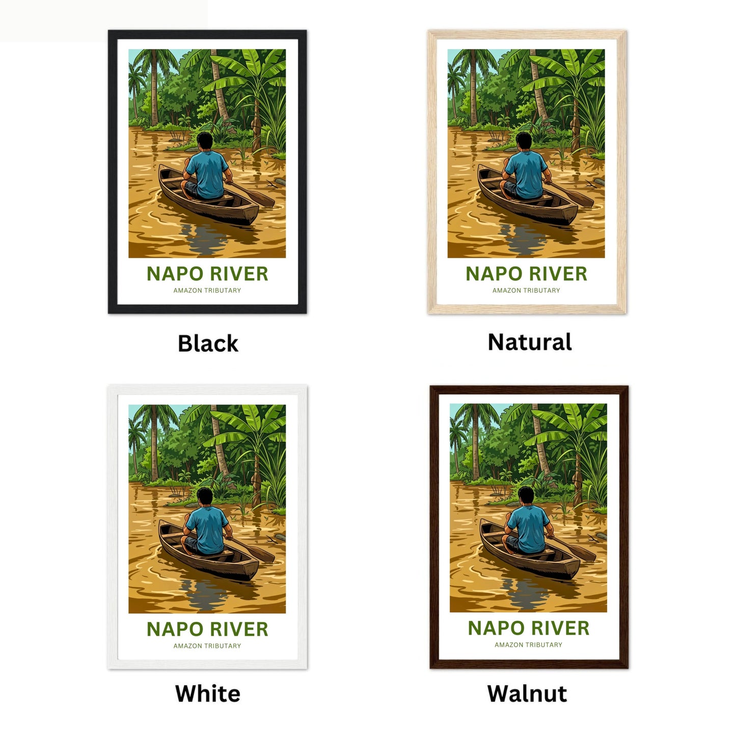 Napo River Travel Poster - Wildlife