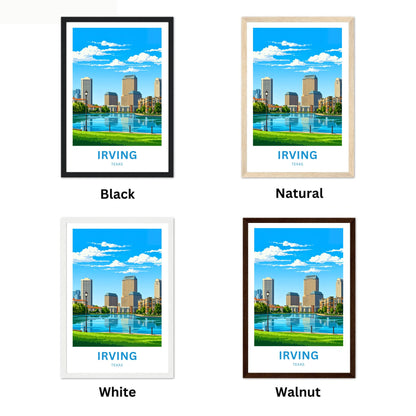 Las Colinas Irving, Texas Travel Poster - Beautiful Day View