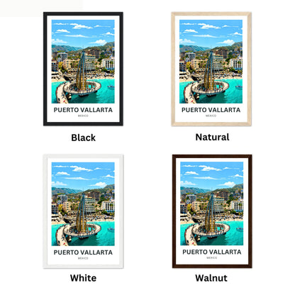 Puerto Vallarta  Travel Poster - Los Muertos Pier