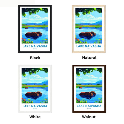Lake Naivasha Travel Poster - Kenya