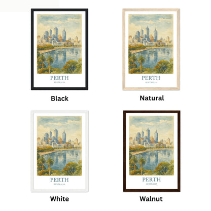 Perth, Watercolor design poster, Australia Print, Perth Wall Art