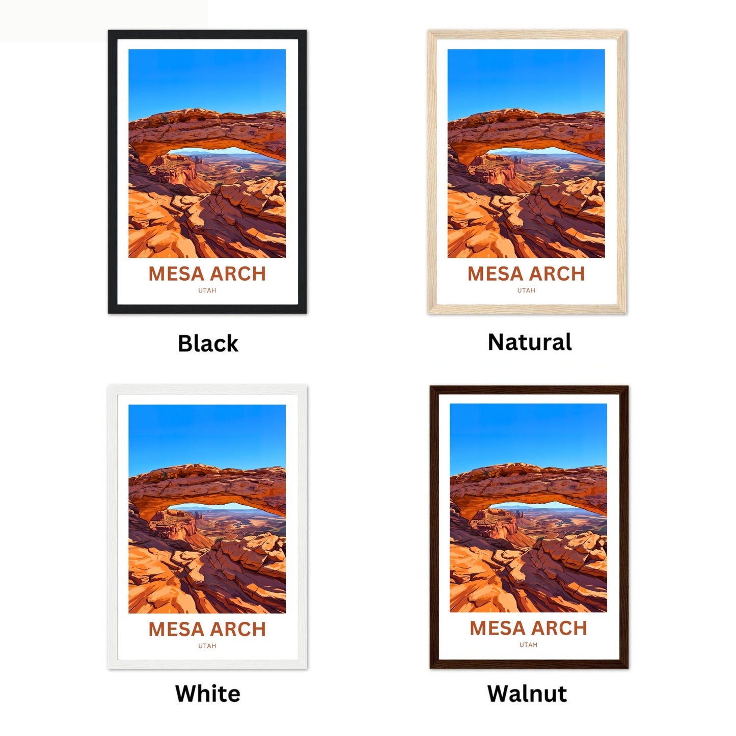 Mesa Arch Travel Poster -   Iconic Rock