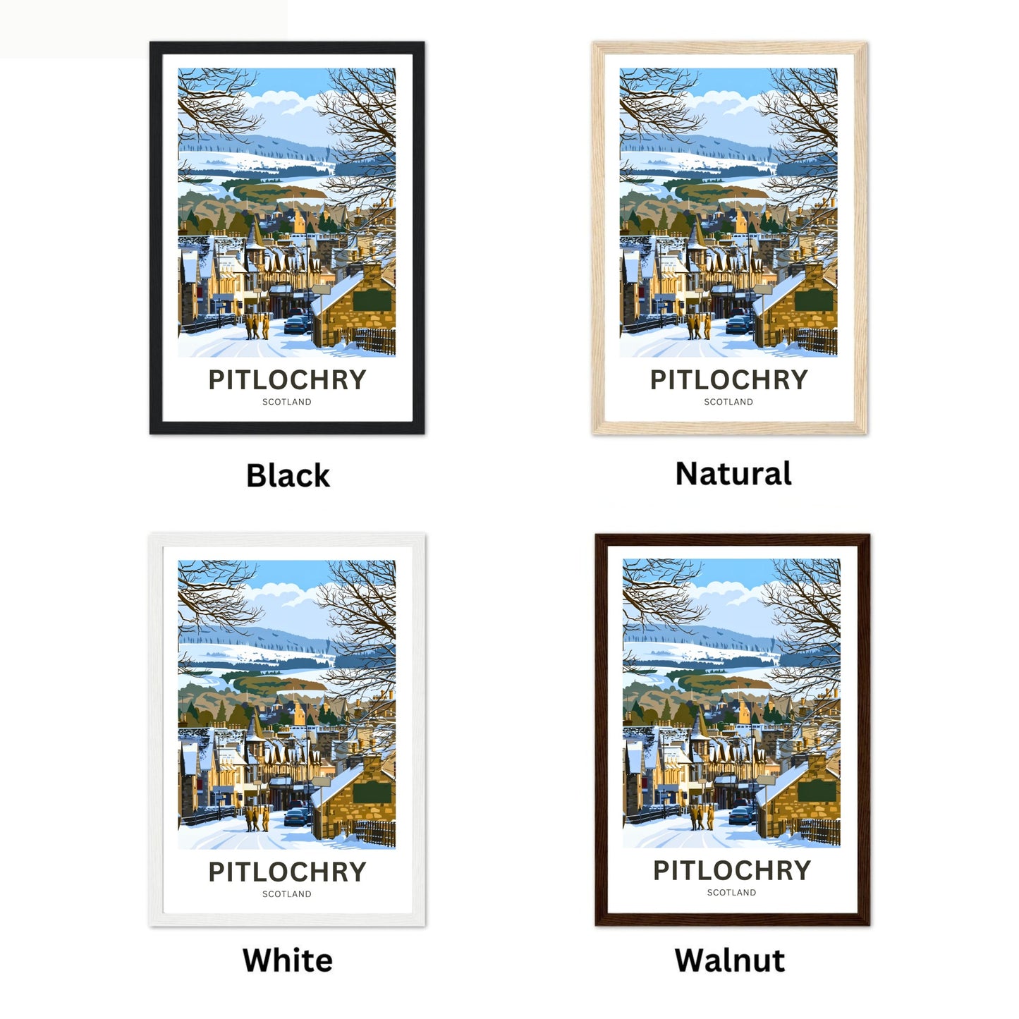 Pitlochry, Scotland Travel Poster - Gateway to the Highlands