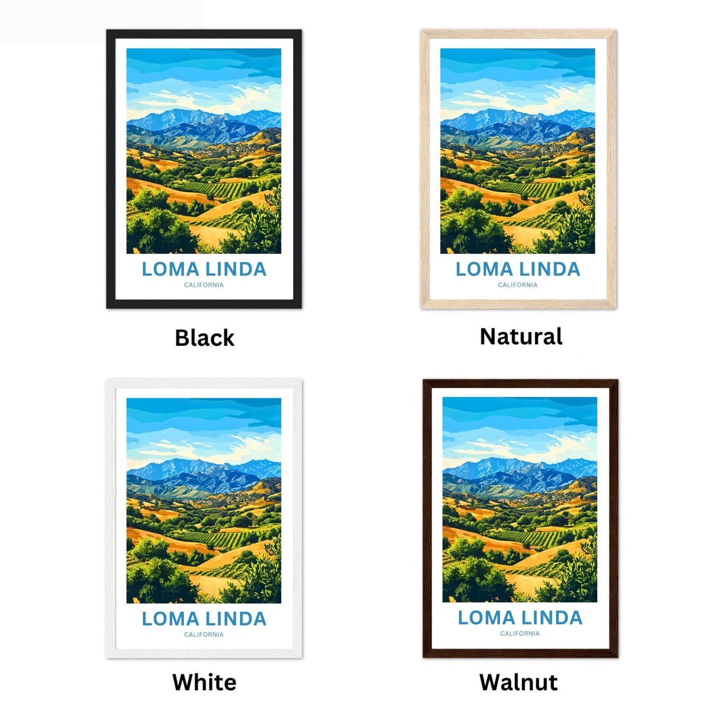 Loma Linda Travel Poster  - California Peaceful Escape