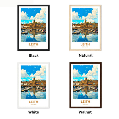Leith Scotland’s Vibrant Harbor Travel Poster