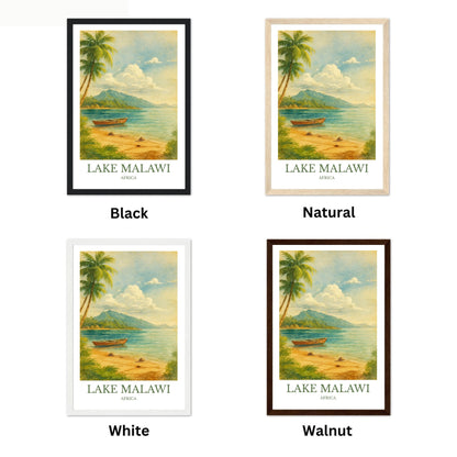 Lake Malawi, Watercolor design poster, Africa Print, Lake Malawi Wall Art