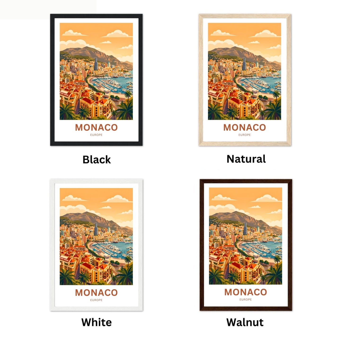 Monaco  Travel Poster - Aerial Elegance