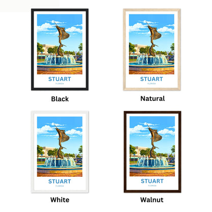Stuart, Florida  Travel Poster - Sailfish Capital of the World