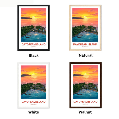 Daydream Island Travel Poster - Sunset