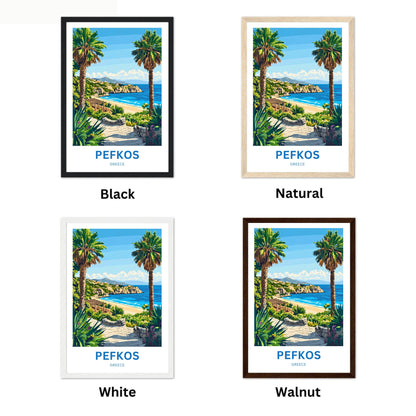 Pefkos Travel Poster - Rhodes Paradise