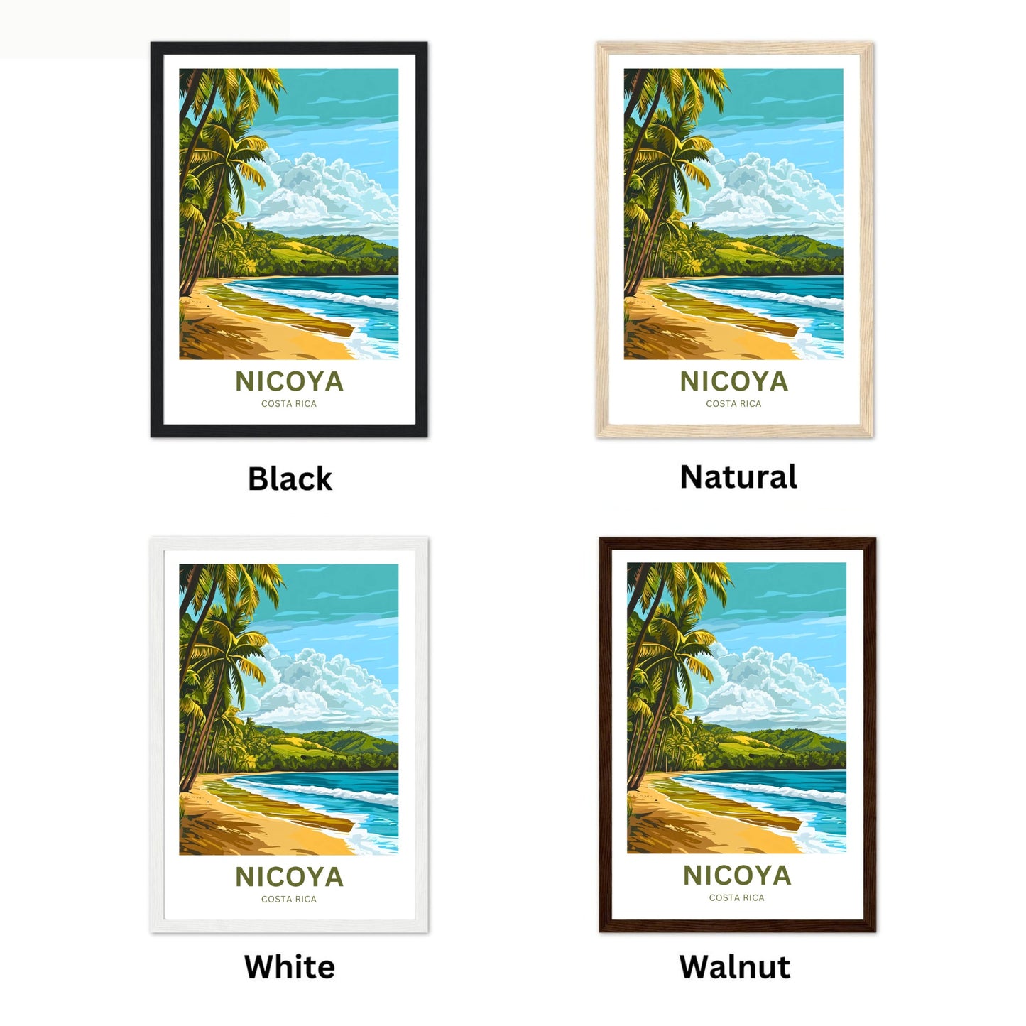Nicoya Peninsula Travel Poster  - Captivating Beach Serenity