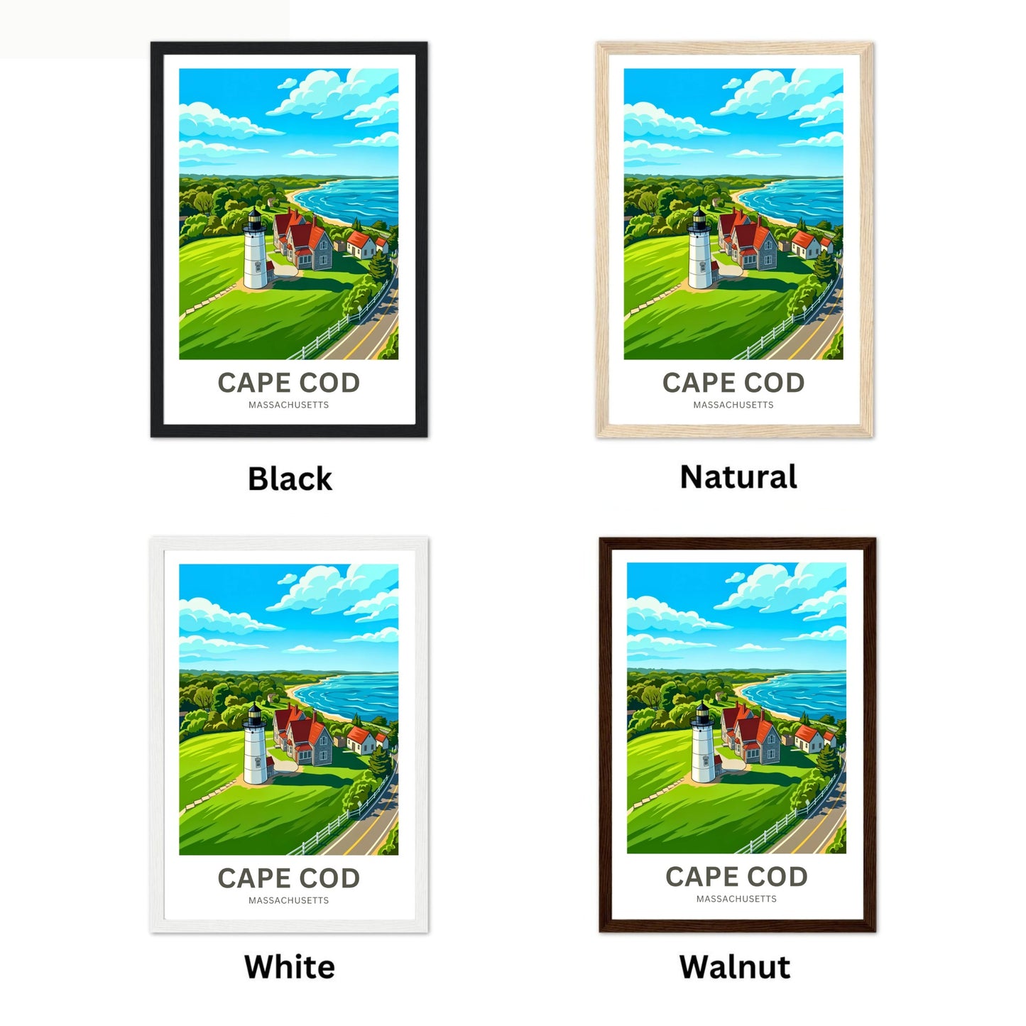 Cape Cod Travel Poster - Seaside Serenity