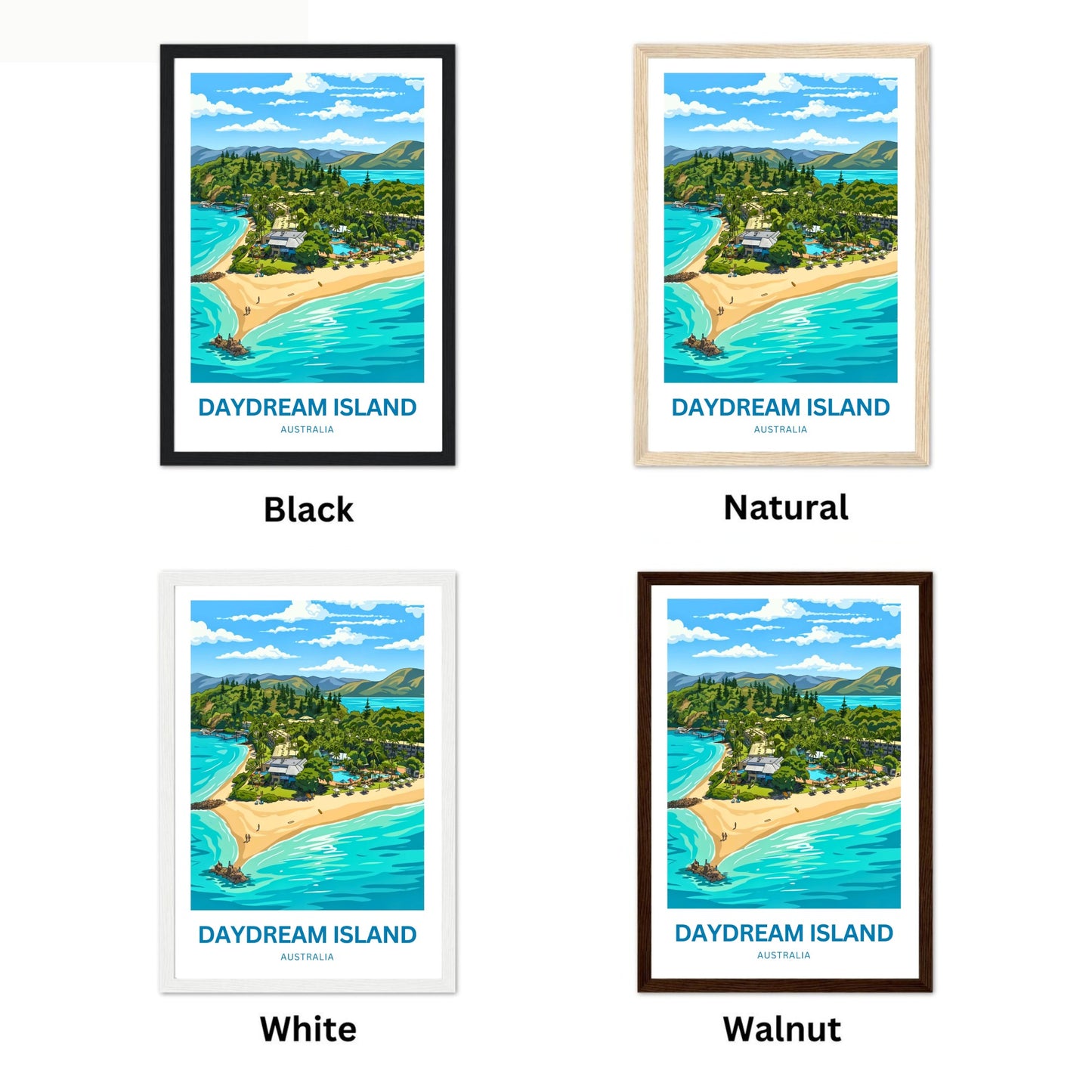 Daydream Island Travel Poster - Turquoise Waters