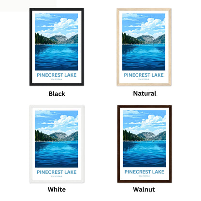 Pinecrest Lake Travel Poster - California Wilderness Calm