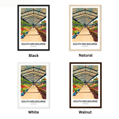 South Melbourne Market Travel Poster  - Market Days in Melbourne