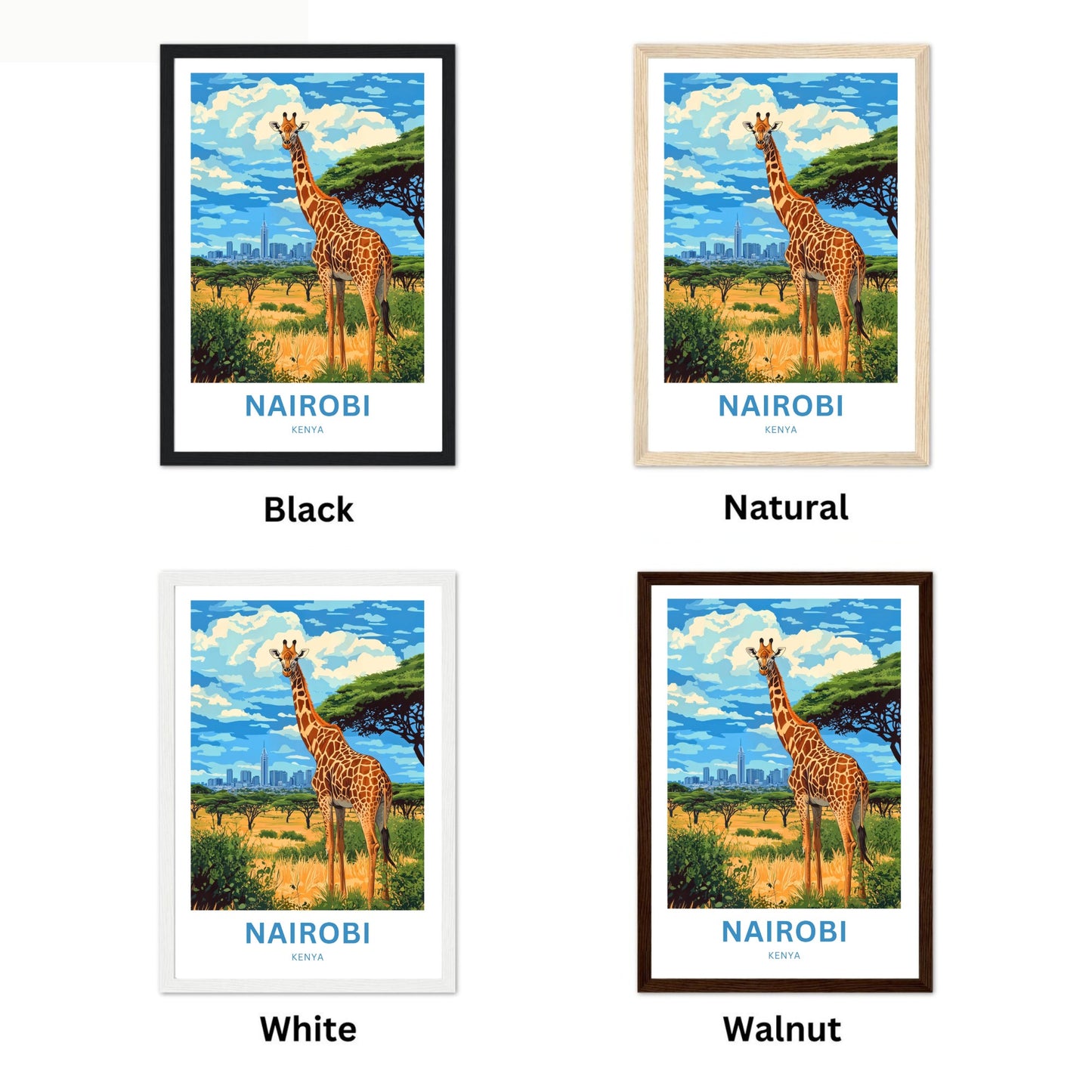 Nairobi Travel Poster - Captivating Kenya City Skyline View