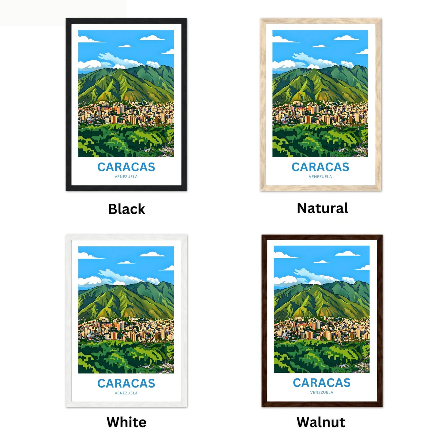 Caracas Travel Poster - Heart of Venenzuela