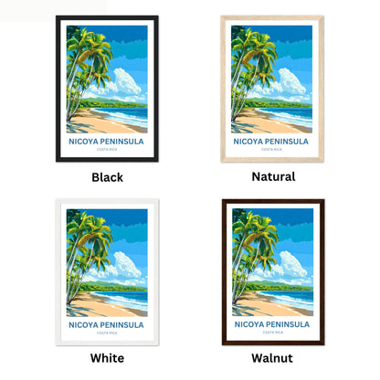 Nicoya Peninsula Travel Poster  - Mesmerizing Waters and Natures of Costa Rica