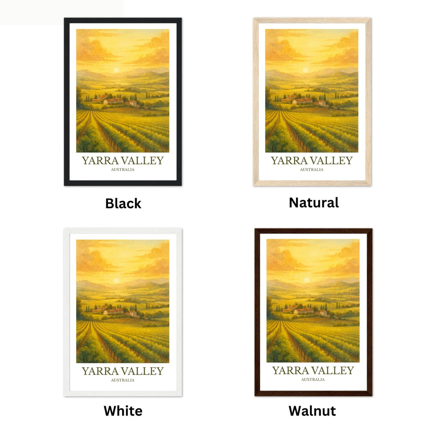 Yarra Valley, Watercolor design poster, Australia Print, Yarra Valley Wall Art