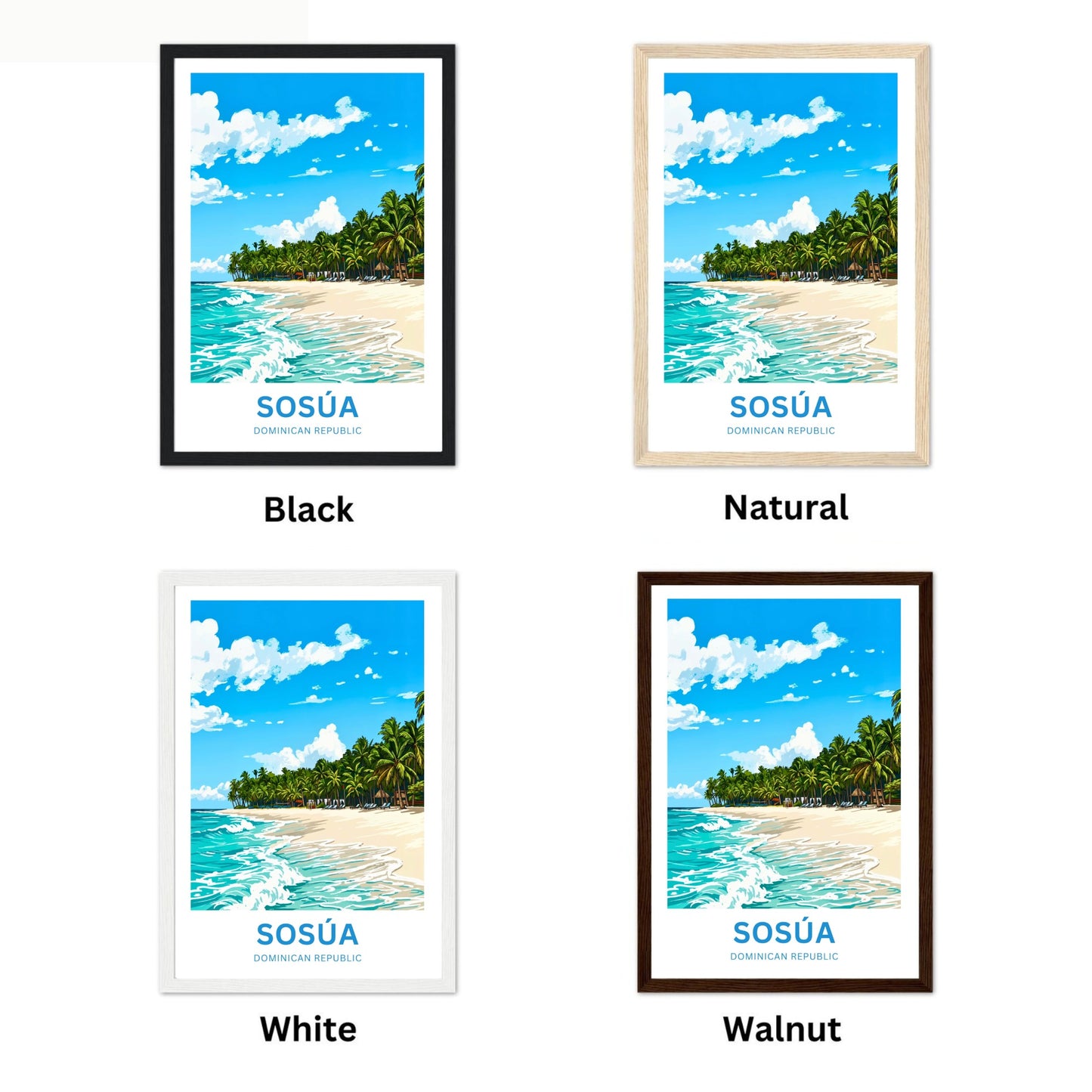 Sosúa Travel Poster - Palm coast