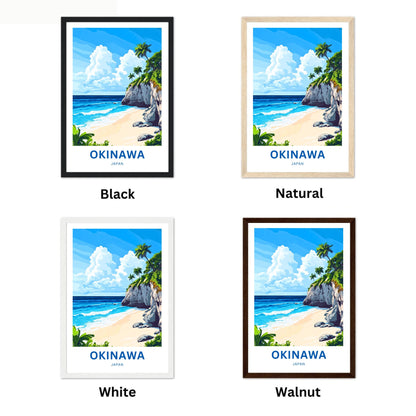 Okinawa Beach Travel Poster  - Japan Tropical Paradise