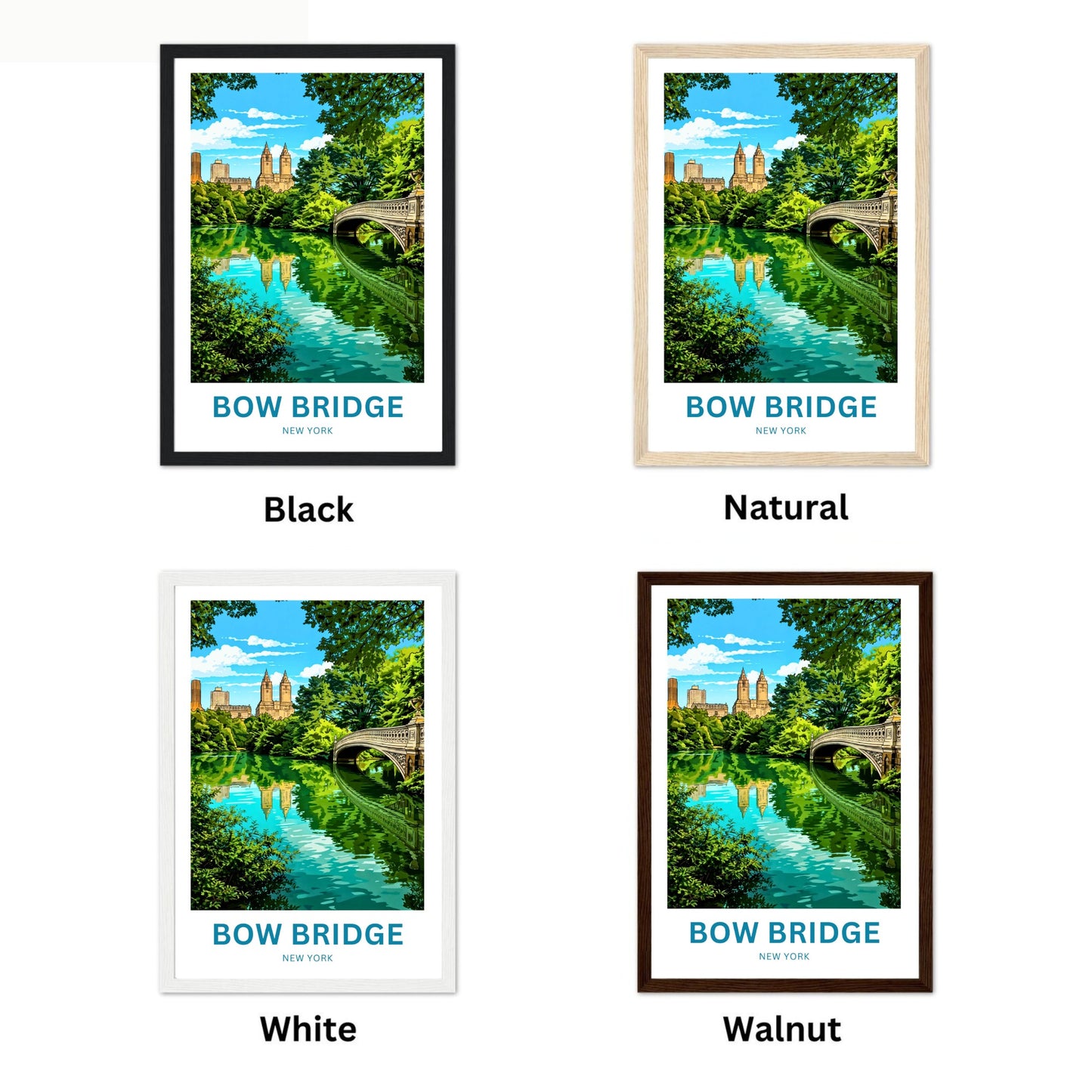 Bow Bridge  Travel Poster - Where Paths and Stories Meet
