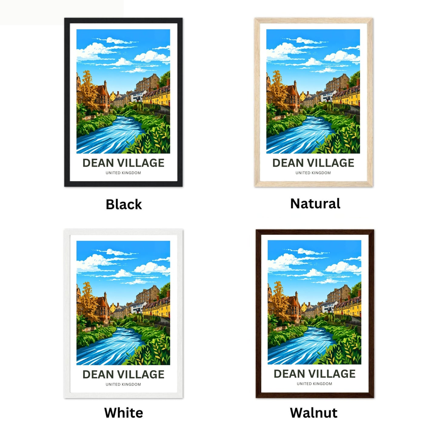 Dean Village Travel Poster - Quiet Corners of Edinburgh