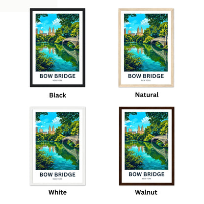 Bow Bridge  Travel Poster - New York’s Gentle Curve