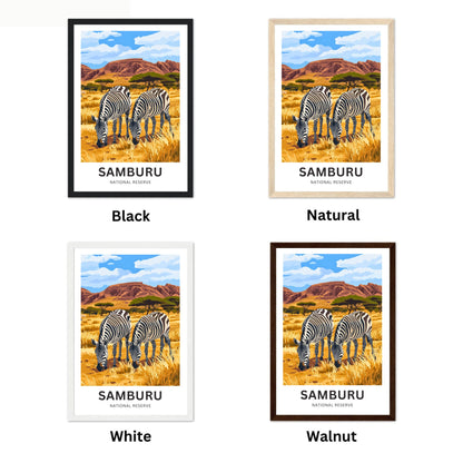 Samburu National Reserve Travel Poster - Africa's Untamed