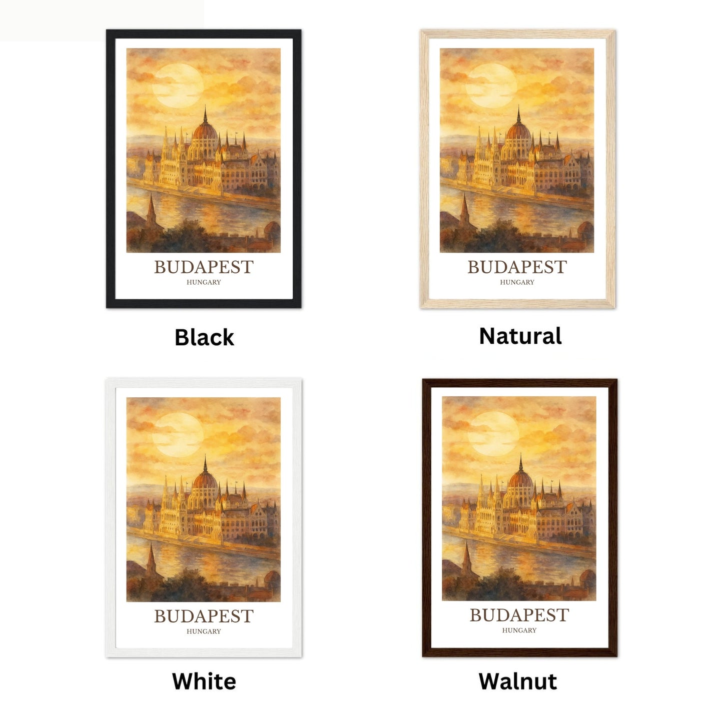 Budapest, Watercolor design poster, Hungary Print, Budapest Wall Art