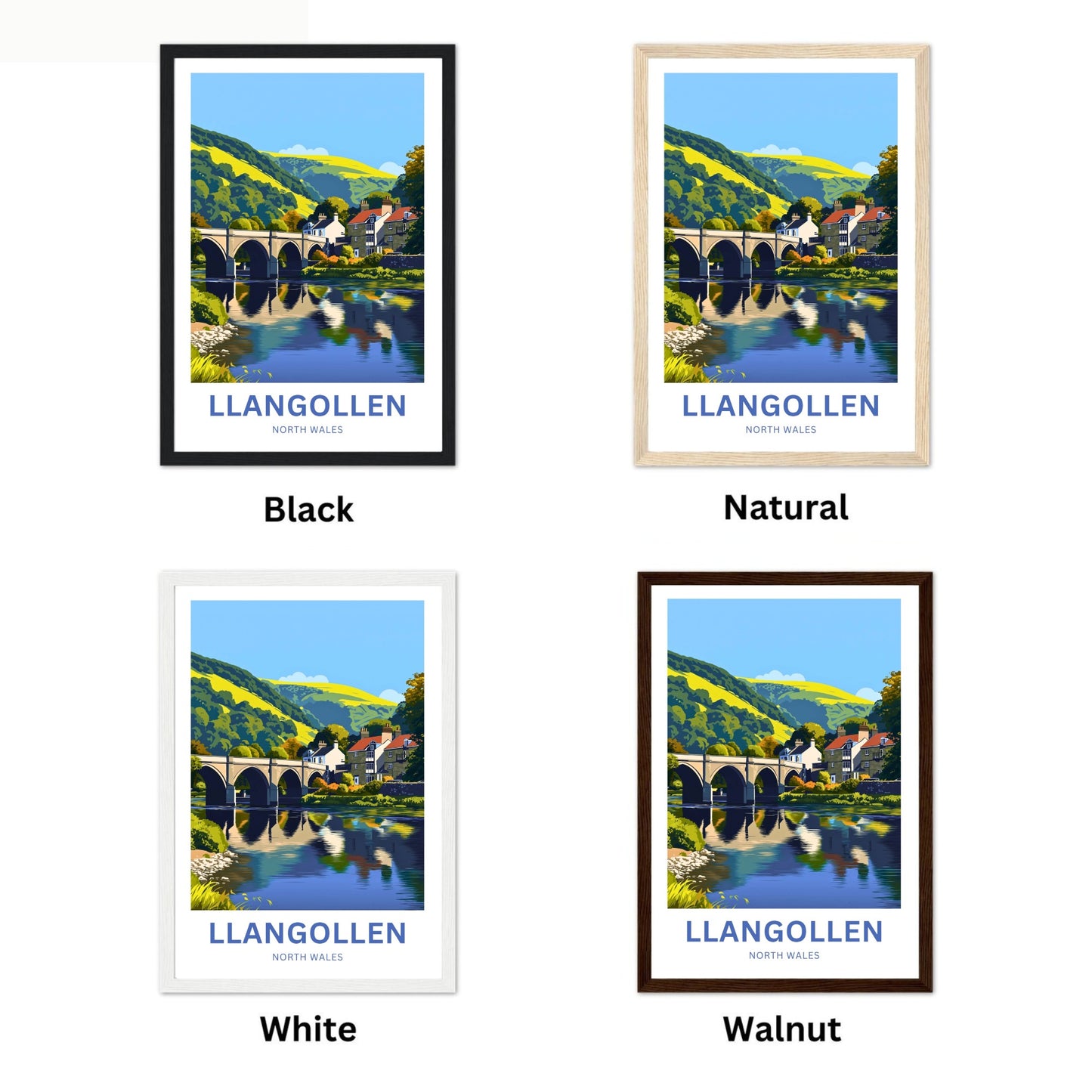 Llangollen Travel Poster - The Heart of North Wales