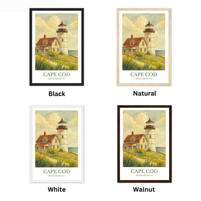 Cape Cod, Watercolor design poster, Massachusetts Print, Cape Cod Wall Art