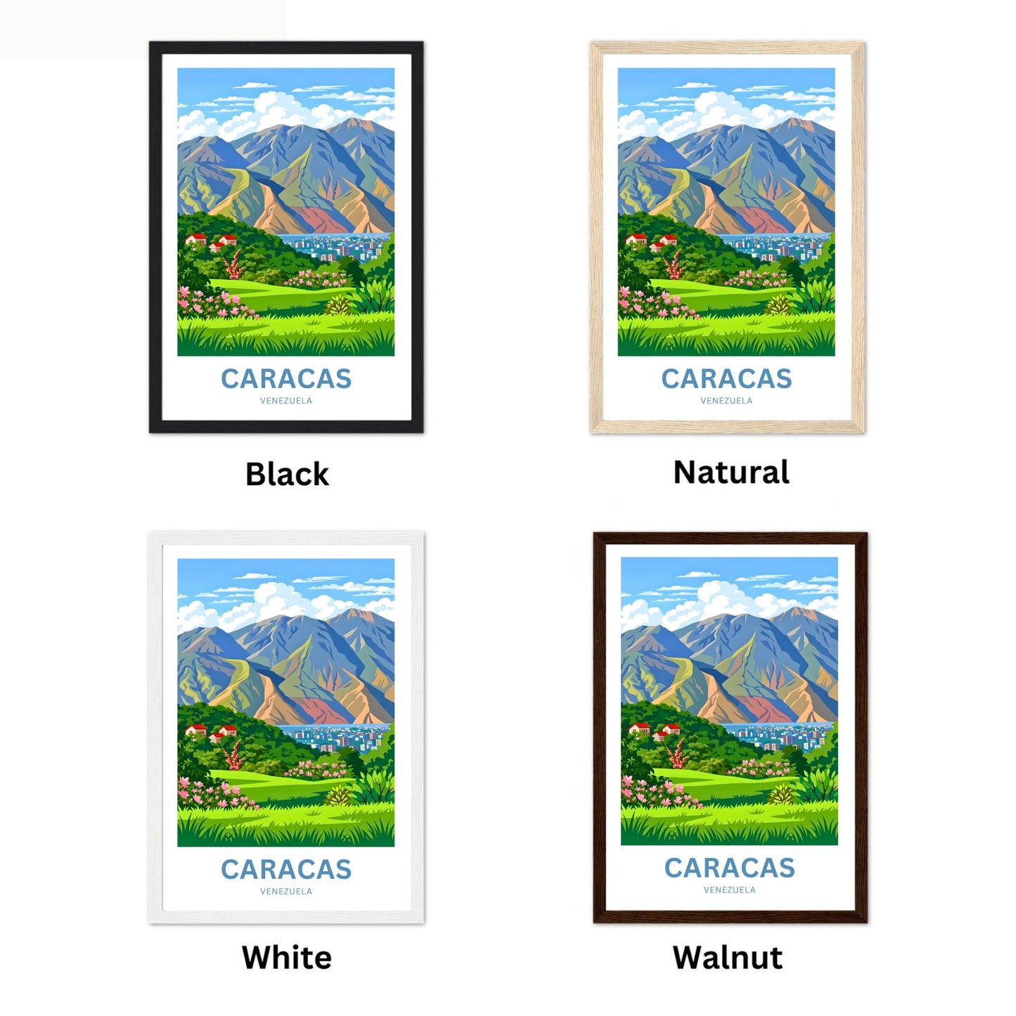 Caracas Travel Poster - Captivating Mountain View