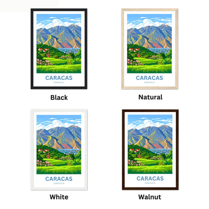Caracas Travel Poster - Captivating Mountain View