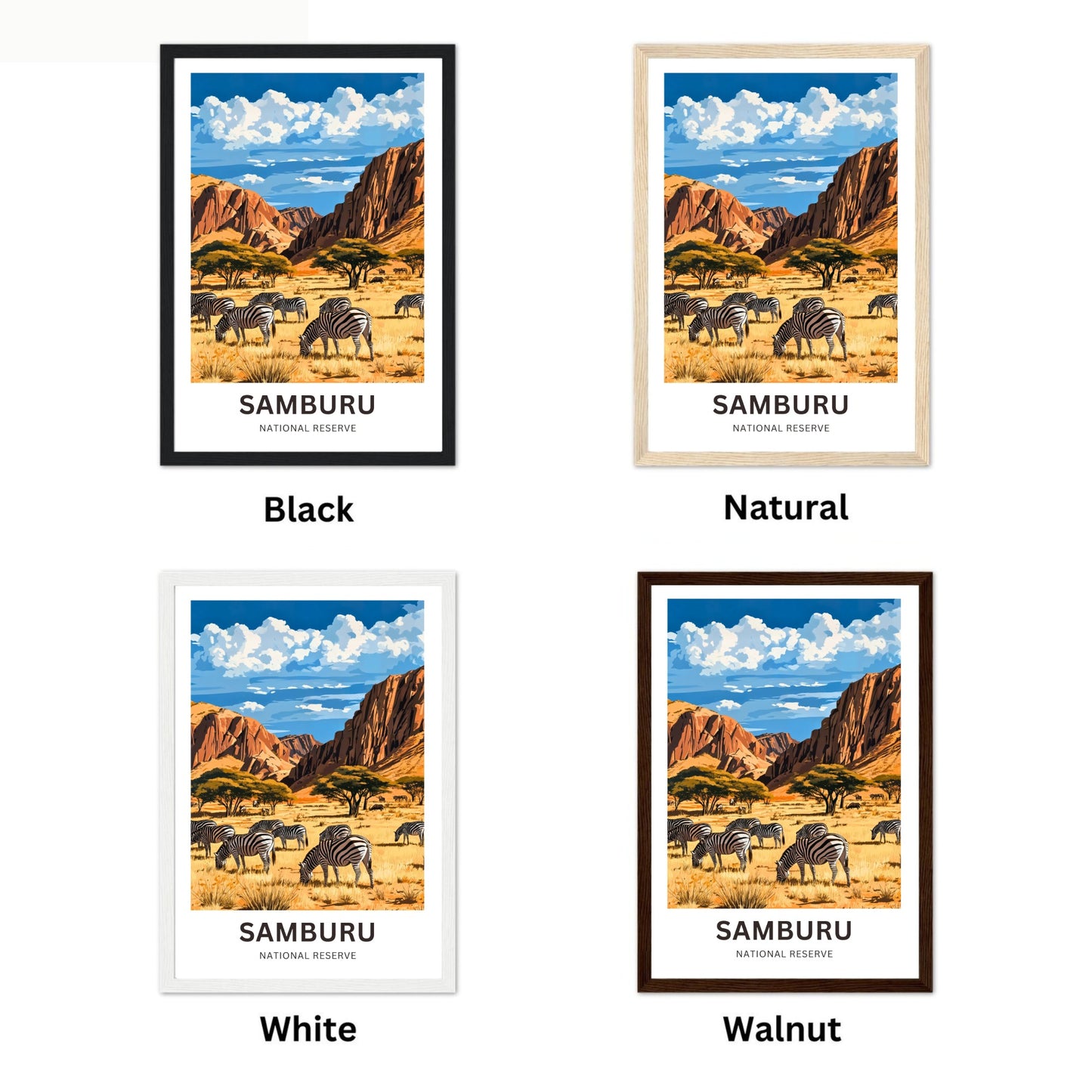 Samburu National Reserve Travel Poster - Wildlife Haven