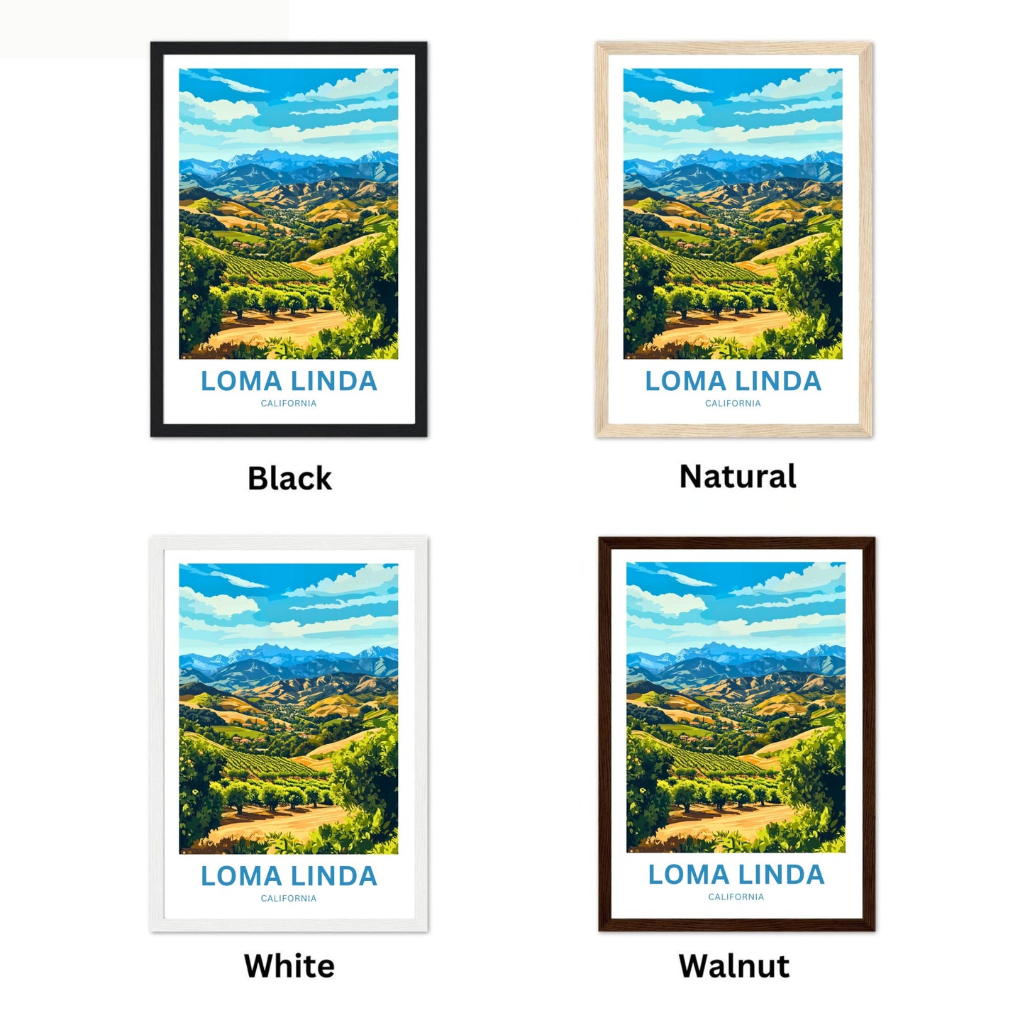 Loma Linda Travel Poster  - California Captivating Valley