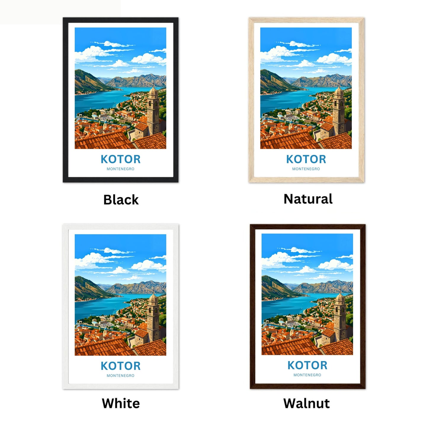 Kotor Travel Poster -   Coastal Dreams