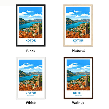 Kotor Travel Poster -   Coastal Dreams