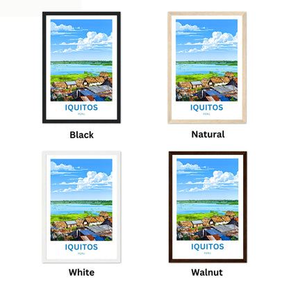 Iquitos Travel Poster - Peru Riverfront Life