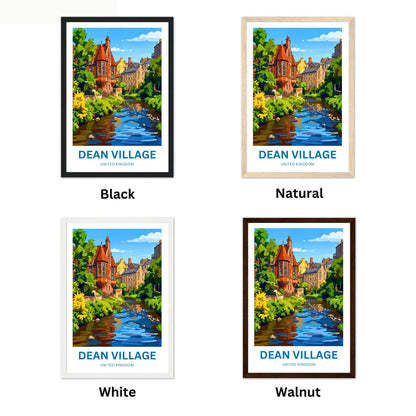 Dean Village Travel Poster - Tranquil Village Escape