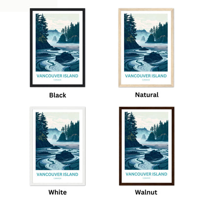 Vancouver Island Travel Poster - Land of Mist and Pines