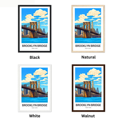 Brooklyn Bridge Travel Poster -  New York