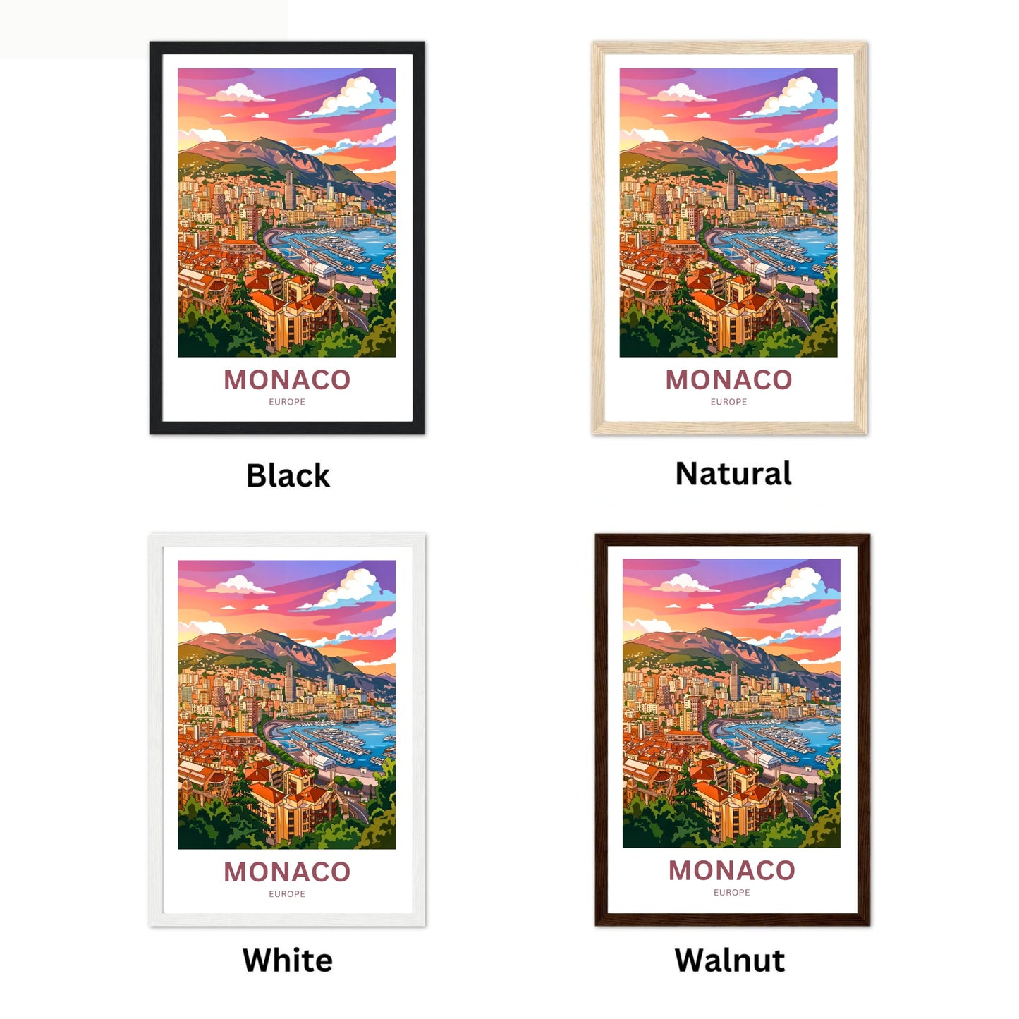 Monaco  Travel Poster - Coastal Grandeur