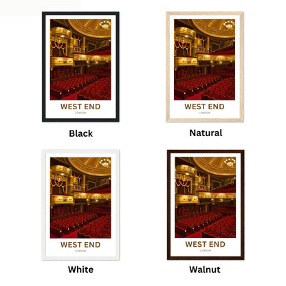 West End Travel Poster - London Theatre View